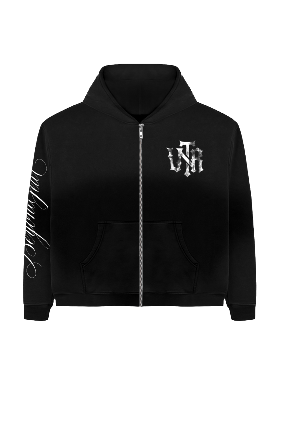 beyond fear zip-up black