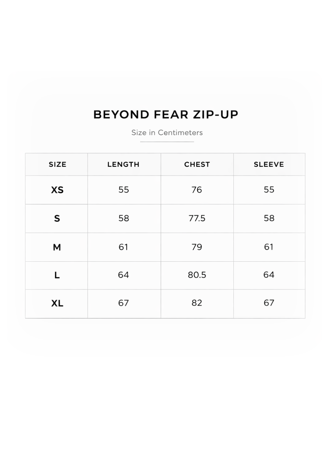 Beyond Fear Zip-up